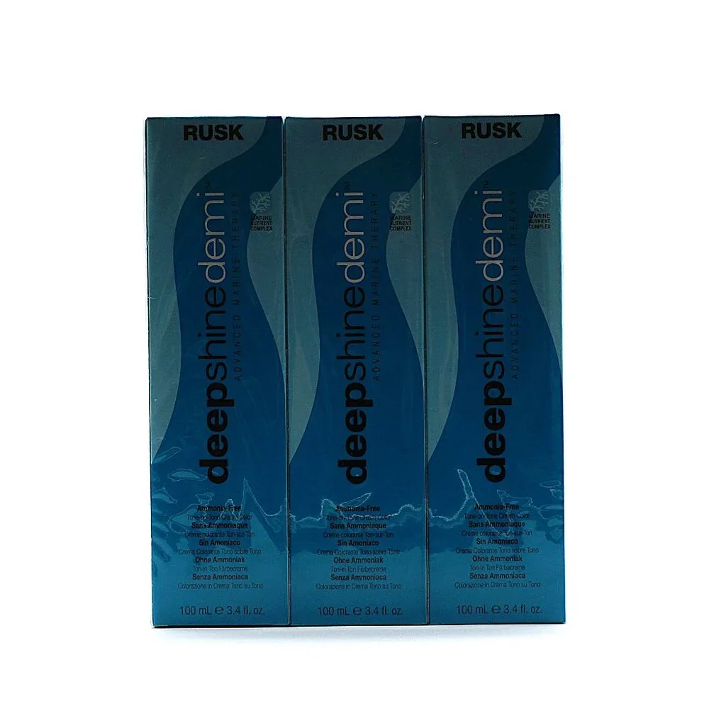 3 Pack RUSK Deepshine Demi 7-3G Golden Blonde 100ml NEW‎